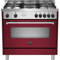 La Germania AMN96 5 G VI T Κουζίνα Υγραερίου & Ρεύματος 115lt με Εστίες Υγραερίου Π89.7εκ. Κόκκινη